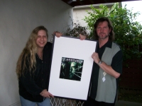 JK and Ted Poley at the release party.